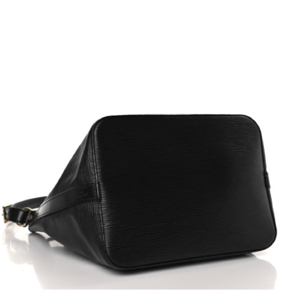LOUIS VUITTON BLACK PETIT NOÉ LEATHER HANDBAG 💎 AUTHENTIC 💎 - Picture 6 of 13